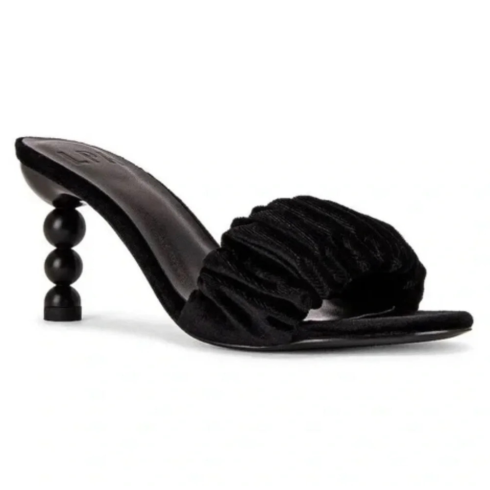 LPA Slip on Velvet Heels, Black, Women’s Size 9.5
